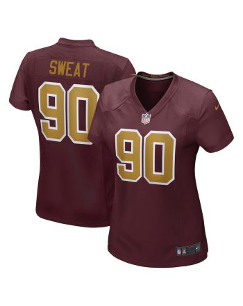 Montez Sweat 90 Washington Commanders Football Team Game Women Jersey - Burgundy