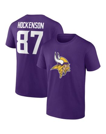 T.J. Hockenson 87 Minnesota Vikings Unisex T-Shirt - Purple