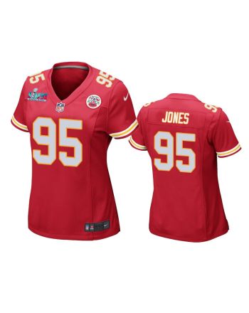 Chris Jones 95 Kansas City Chiefs Super Bowl LVII Game Jersey - Women Red