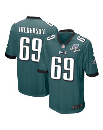 Landon Dickerson 69 Philadelphia Eagles 2023 Playoffs Patch Game Men Jersey - Midnight Green