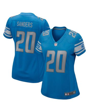 Barry Sanders 20 Detroit Lions Women Game Retired Jersey - Blue