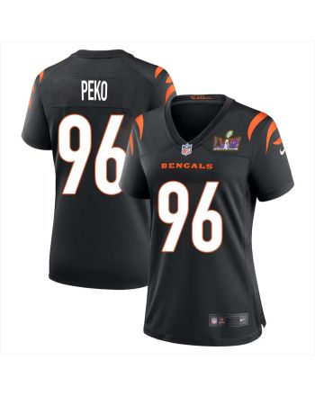 Domata Peko 96 Cincinnati Bengals Super Bowl LVIII Women Home Limited Jersey - Black