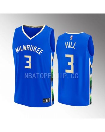 Milwaukee Bucks George Hill 3 City Edition Jersey 2022-23 Fastbreak Royal