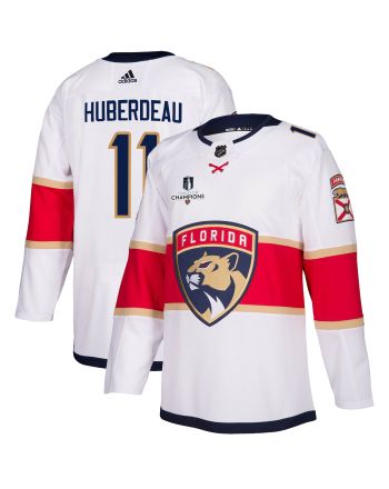 Florida Panthers Jonathan Huberdeau 11 Away 2023 Stanley Cup Champions Breakaway Men Jersey - White