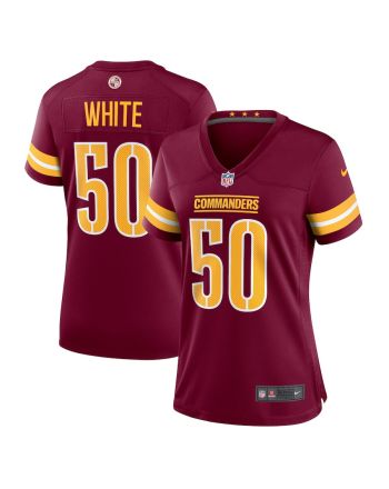 Drew White 50 Washington Commanders Women Game Jersey - Burgundy