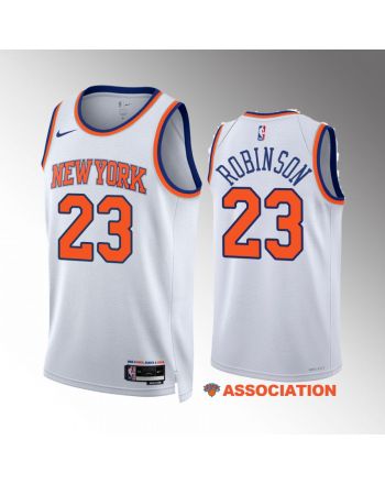 Mitchell Robinson 23 New York Knicks White Jersey 2022-23 Association Edition Swingman