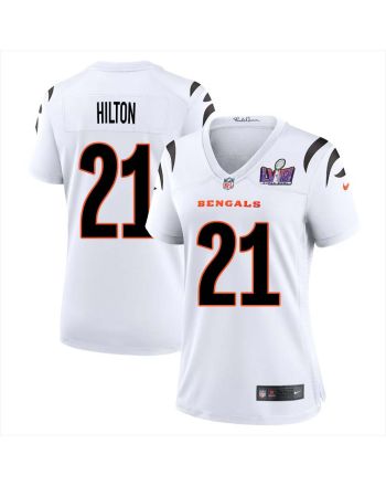 Mike Hilton 21 Cincinnati Bengals Super Bowl LVIII Women Away Limited Jersey - White