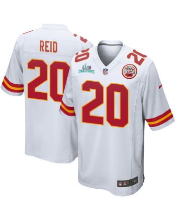 Justin Reid 20 Kansas City Chiefs Super Bowl LVII Champions Men Game Jersey - White