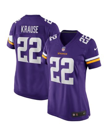 Paul Krause 22 Minnesota Vikings Women Game Retired Jersey - Purple