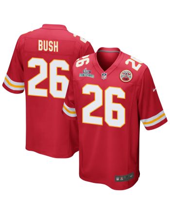 Deon Bush 26 Kansas City Chiefs Super Bowl LVII Champions Men Game Jersey - Red