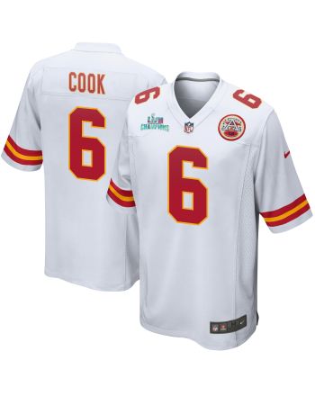 Bryan Cook 6 Kansas City Chiefs Super Bowl LVII Champions Men Game Jersey - White