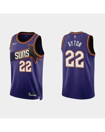 Phoenix Suns Deandre Ayton 22 2022-23 Icon Edition Purple Men Jersey