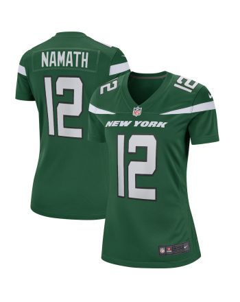 Joe Namath 12 New York Jets Women Game Retired Jersey - Gotham Green