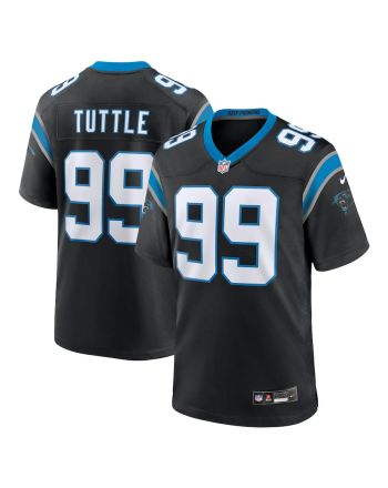 Shy Tuttle 99 Carolina Panthers Men Game Jersey - Black