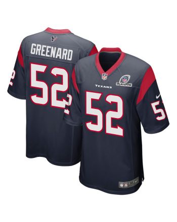 Jonathan Greenard 52 Houston Texans 2023 Playoffs Patch Game Men Jersey - Navy