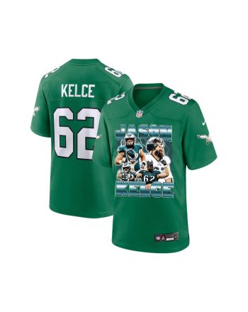 Jason Kelce 62 Philadelphia Eagles Legacy Game YOUTH Jersey - Green