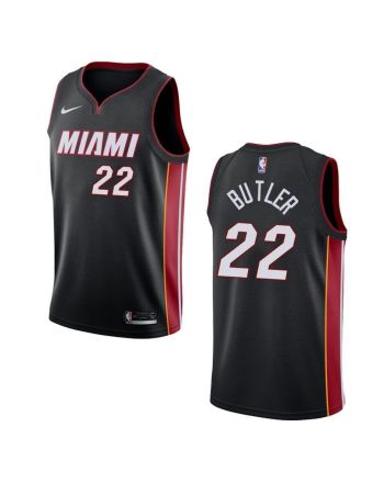 Men's Miami Heat 22 Jimmy Butler Icon Swingman Jersey - Black