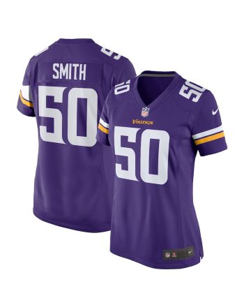 TJ Smith 50 Minnesota Vikings Women's Home Game Player Jersey - Purple