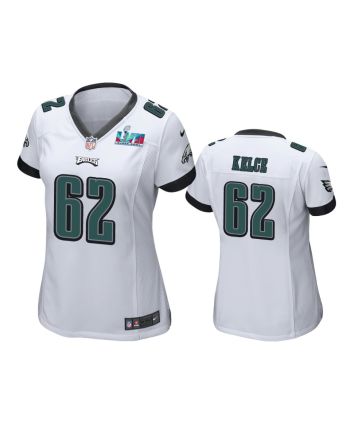 Jason Kelce 62 Philadelphia Eagles Super Bowl LVII White Game Jersey - Women