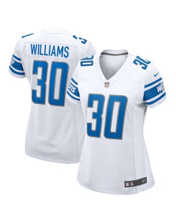 Jamaal Williams 30 Detroit Lions Women's Player Game Jersey - White