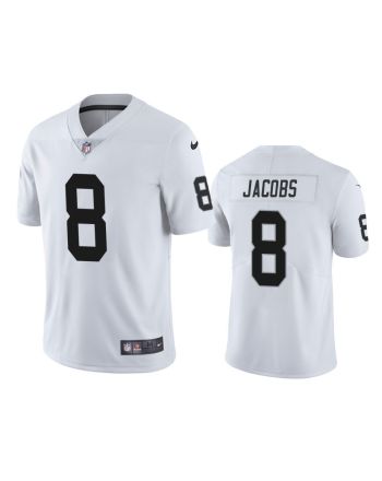 Las Vegas Raiders Josh Jacobs 8 White Vapor Limited Jersey - Men's