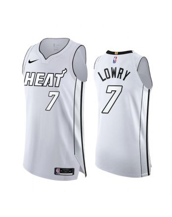 Kyle Lowry White Hot 7 Miami Heat 2022 Playoffs Jersey