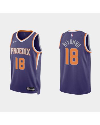 Phoenix Suns 18 Bismack Biyombo 2022-23 Icon Edition Purple Men Jersey