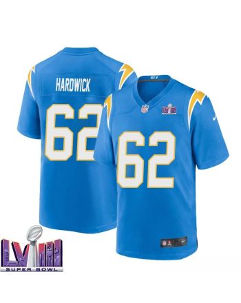 Nick Hardwick 62 Los Angeles Chargers Super Bowl LVIII Men Home Game Jersey - Powder Blue