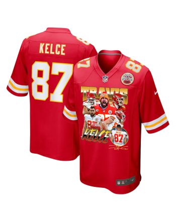 Travis Kelce 87 Kansas City Chiefs Drive to Victory Game Jersey - Men, Red