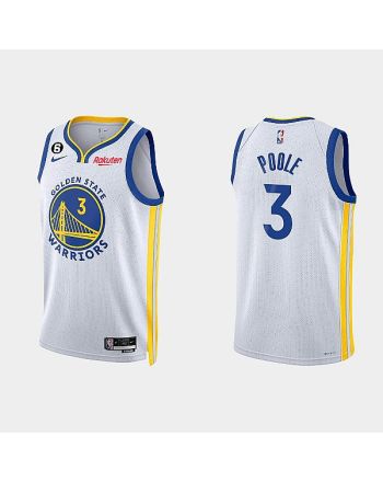 Golden State Warriors Jordan Poole 3 2022-23 Association Edition White Men Jersey Swingman