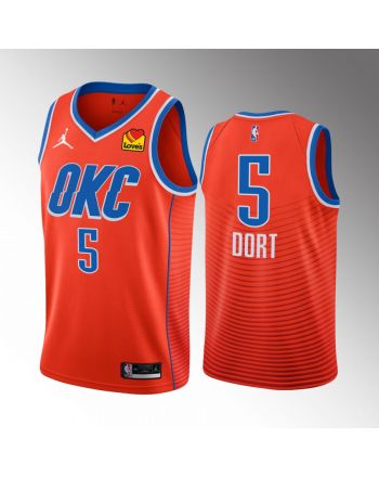 Oklahoma City Thunder Luguentz Dort 5 2022-23 Statement Edition Orange Jersey Swingman