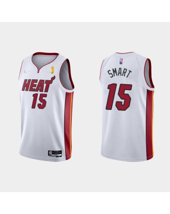 Miami Heat 15 Javonte Smart Champions Cup 2023 Patch White Jersey