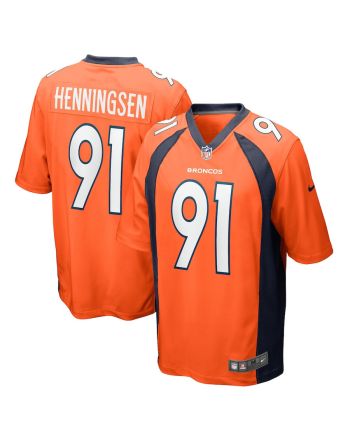 Matt Henningsen Denver Broncos Game Player Jersey - Orange