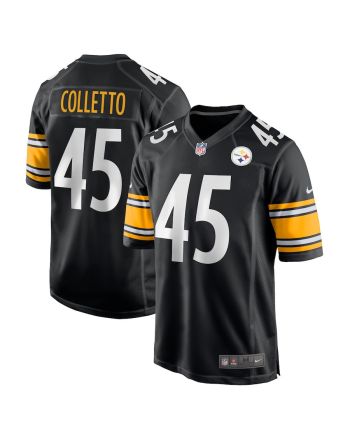 Jack Colletto 45 Pittsburgh Steelers Game Men Jersey - Black