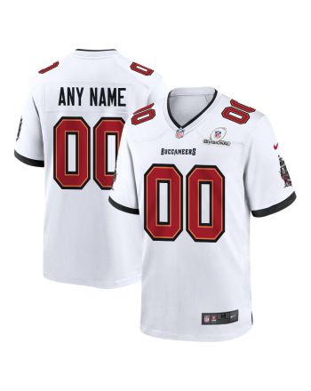 Tampa Bay Buccaneers 2024 Divisional Patch Game Men Custom Jersey - White