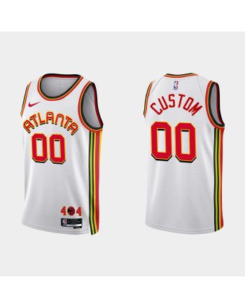 Atlanta Hawks 00 Custom 2022-23 Association Edition White Men Jersey