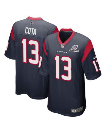 Chase Cota 13 Houston Texans 2023 Playoffs Patch Game Men Jersey - Navy