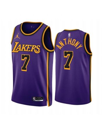 Carmelo Anthony 2022-23 Los Angeles Lakers Purple 7 Statement Edition Jersey - Men Jersey