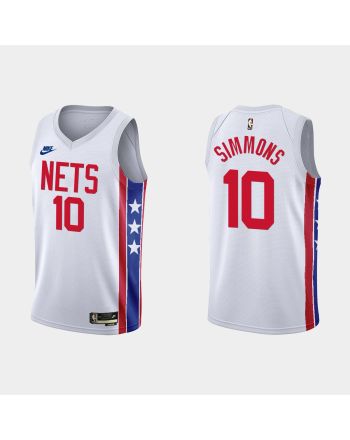 Brooklyn Nets Ben Simmons 10 2022-23 Classic Edition White Men Jersey