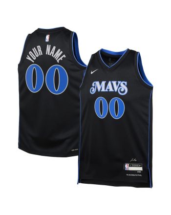 Dallas Mavericks 2023/24 City Edition Swingman Custom YOUTH Jersey - Black