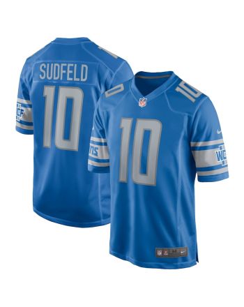 Nate Sudfeld 10 Detroit Lions Men's Home Game Jersey - Blue