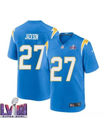 J.C. Jackson 27 Los Angeles Chargers Super Bowl LVIII Men Home Game Jersey - Powder Blue