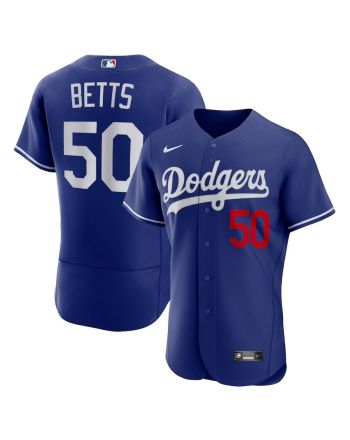 Mookie Betts 50 Los Angeles Dodgers Alternate Player Elite Jersey - Navy