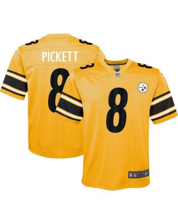 Kenny Pickett 8 Pittsburgh Steelers Youth Inverted Game Jersey - Gold