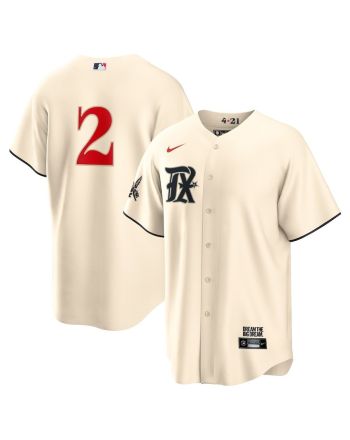 Marcus Semien 2 Texas Rangers 2023 City Connect Player Jersey - Cream