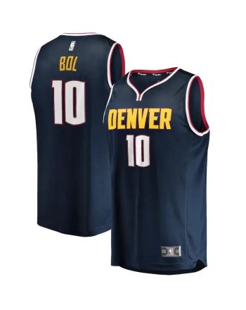 Bol Bol Denver Nuggets Fast Break Jersey Navy - Icon Edition