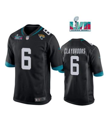 Chris Claybrooks 6 Jacksonville Jaguars Super Bowl LVII Super Bowl LVII Men Game Jersey- Black