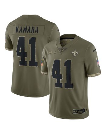 Alvin Kamara New Orleans Saints 2022 Salute To Service Limited Jersey - Olive