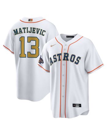 J.J. Matijevic 13 Houston Astros 2023 Men Jersey - White/Gold