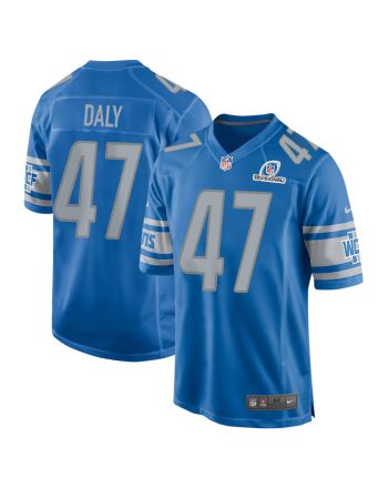 Scott Daly 47 Detroit Lions 2024 Divisional Patch Game Men Jersey - Blue